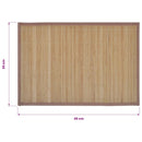 6 db bambusz alátét 30 x 45 cm barna