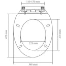 vidaXL fehér ovális WC-ülőke lassan csukódó fedéllel