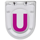 vidaXL fehér szögletes gyorskioldó WC-ülőke lassan csukódó fedéllel