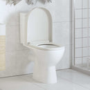 vidaXL fehér szögletes gyorskioldó WC-ülőke lassan csukódó fedéllel
