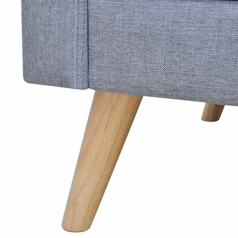 vidaXL világosszürke 2 személyes szövet kanapé
