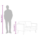 vidaXL világosszürke 2 személyes szövet kanapé