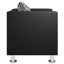 vidaXL fekete műbőr fotel