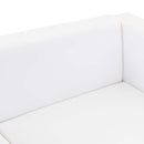 vidaXL fehér 3-személyes műbőr kanapé