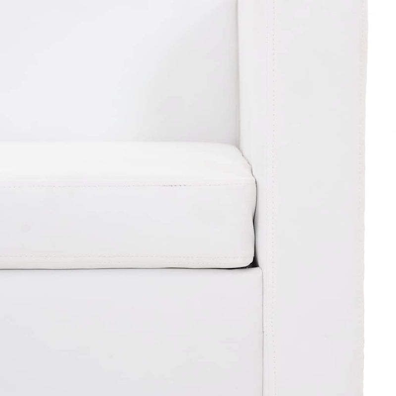 vidaXL fehér 3-személyes műbőr kanapé