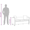 vidaXL fehér 3-személyes műbőr kanapé