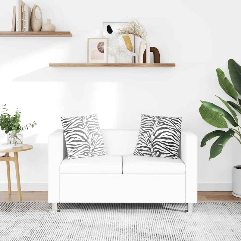 vidaXL fehér 2 személyes műbőr kanapé