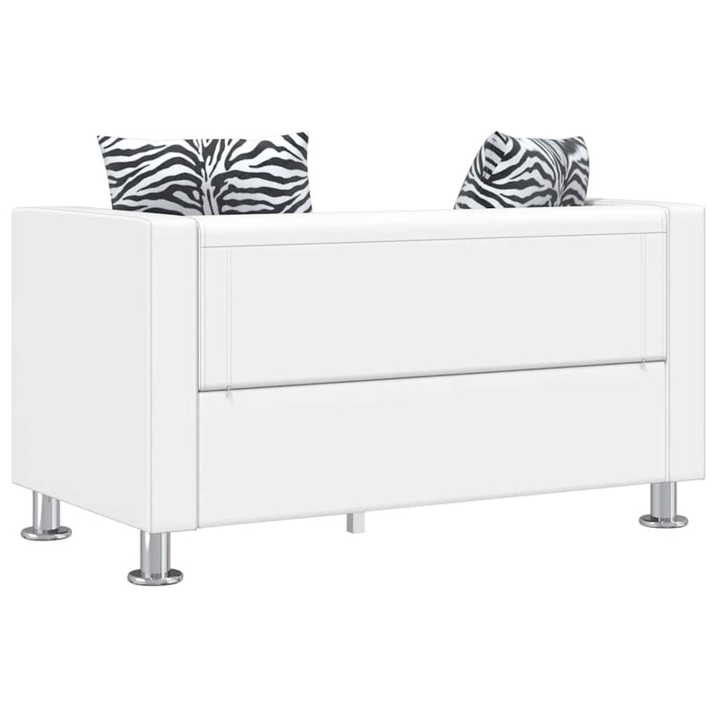 vidaXL fehér 2 személyes műbőr kanapé