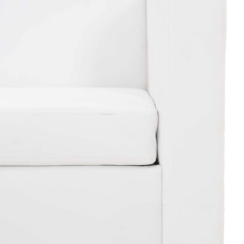 vidaXL fehér 2 személyes műbőr kanapé