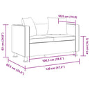 vidaXL fehér 2 személyes műbőr kanapé