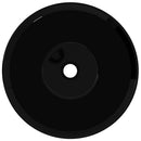 Fürdőszoba kerek kerámia mosdó fekete