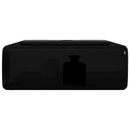 Négyszögletes kerámia fürdőszoba mosdókagyló csaptelep lyukkal fekete