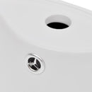 Kerek álló kerámia fürdőszoba mosdókagyló csaptelep/túlfolyó lyukkal fehér