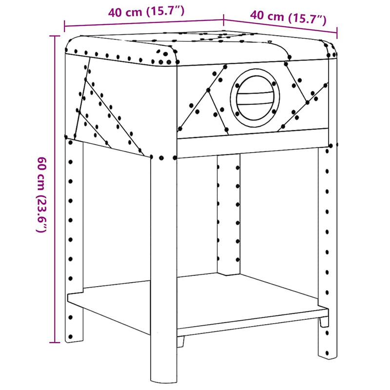 vidaXL egyfiókos, vintage repülős kisszekrény