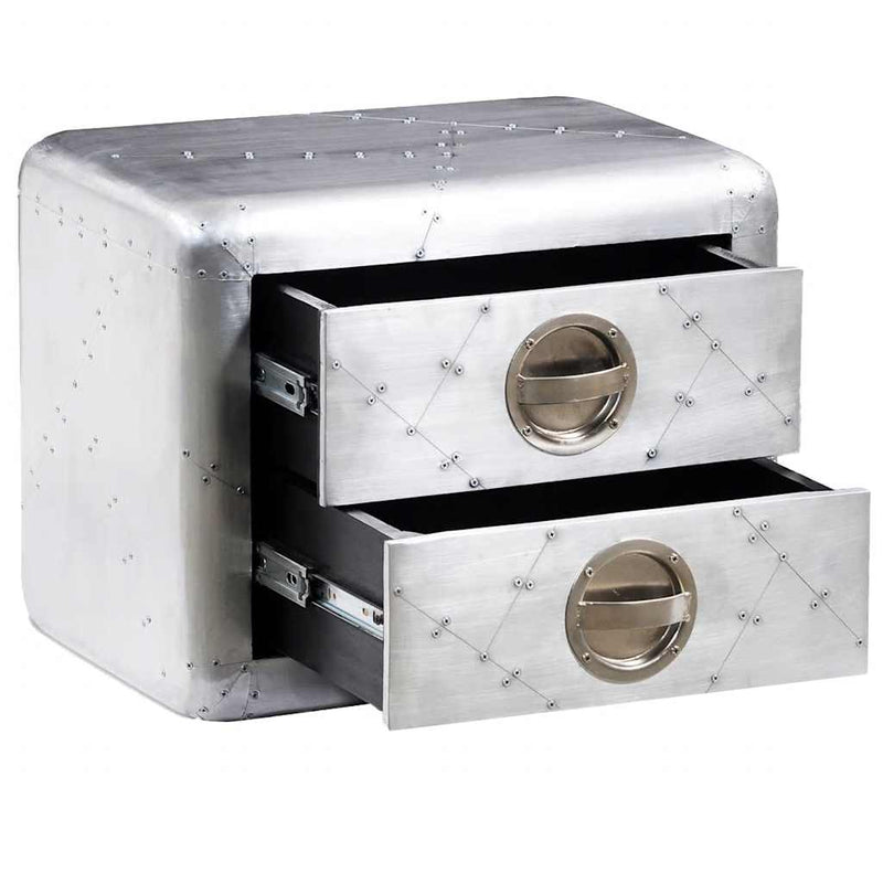 vidaXL vintage repülős stílusú kisasztal 2 fiókkal