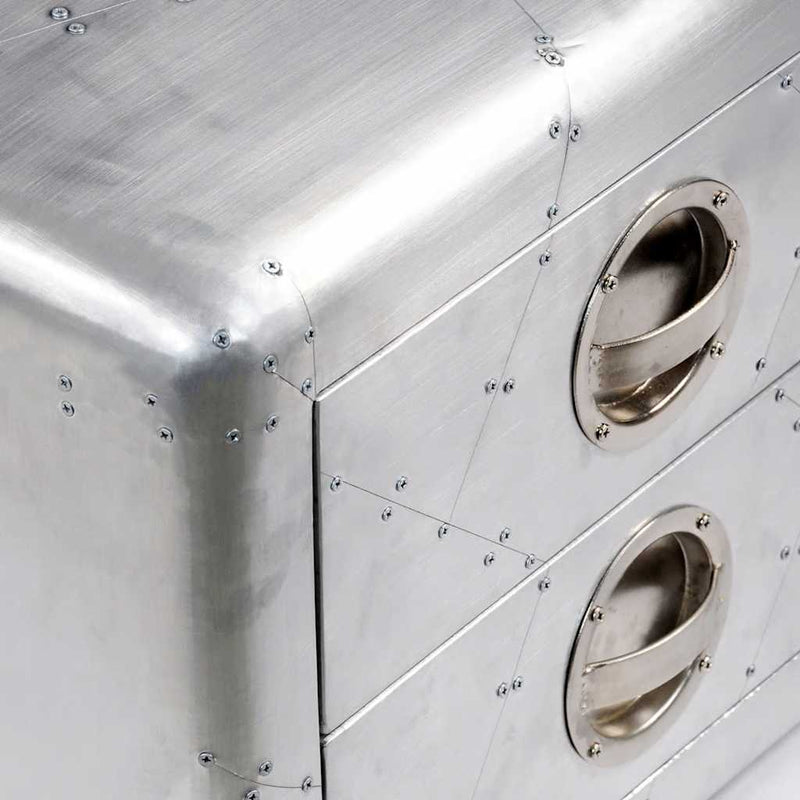 vidaXL vintage repülős stílusú kisasztal 2 fiókkal