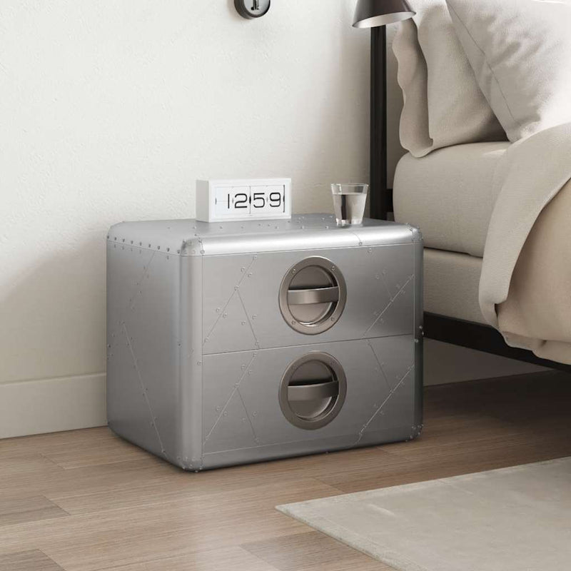 vidaXL vintage repülős stílusú kisasztal 2 fiókkal