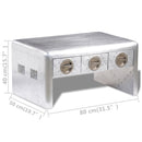 vidaXL háromfiókos, vintage repülős dohányzóasztal