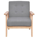 vidaXL világosszürke szövetfotel