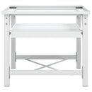 vidaXL fehér mosógéptartó állvány kihúzható polccal