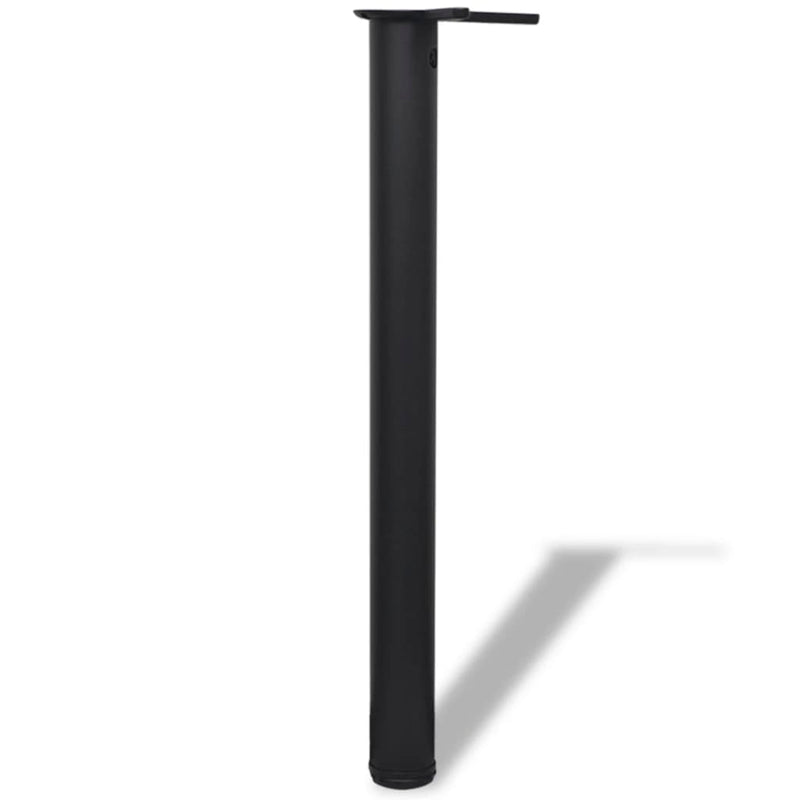 4 db állítható magasságú fekete asztalláb 710 mm