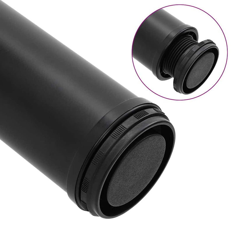 4 db állítható magasságú fekete asztalláb 710 mm