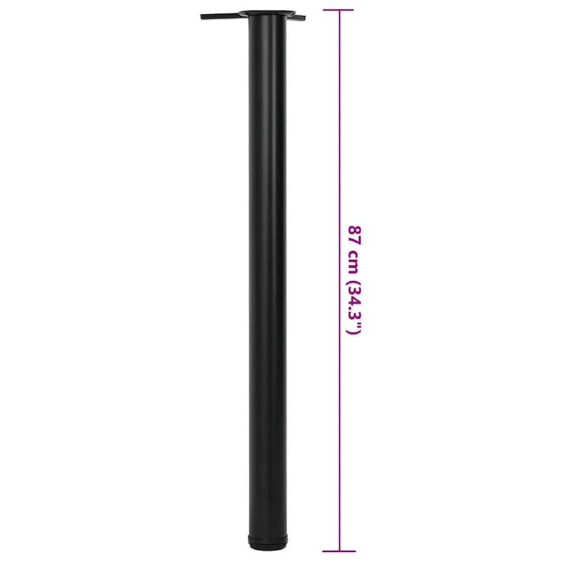 4 db állítható magasságú fekete asztalláb 870 mm