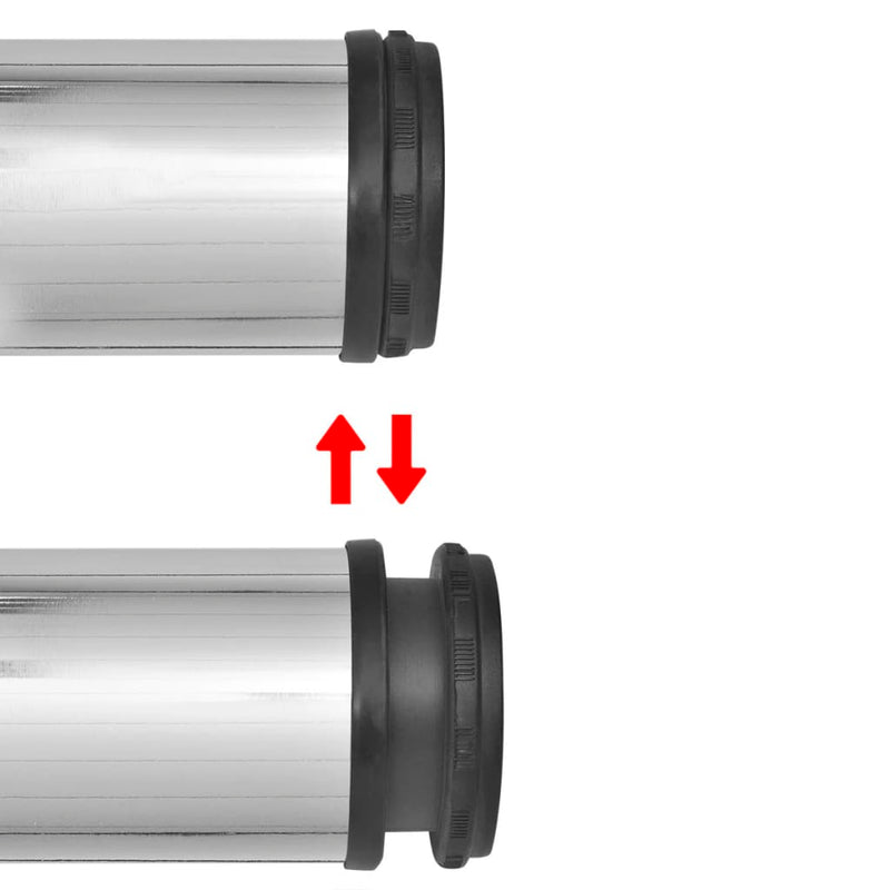 4 db állítható magasságú króm asztalláb 870 mm