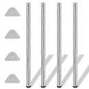 4 db állítható magasságú króm asztalláb 1100 mm