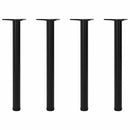 4 db állítható magasságú fekete asztalláb 710 mm