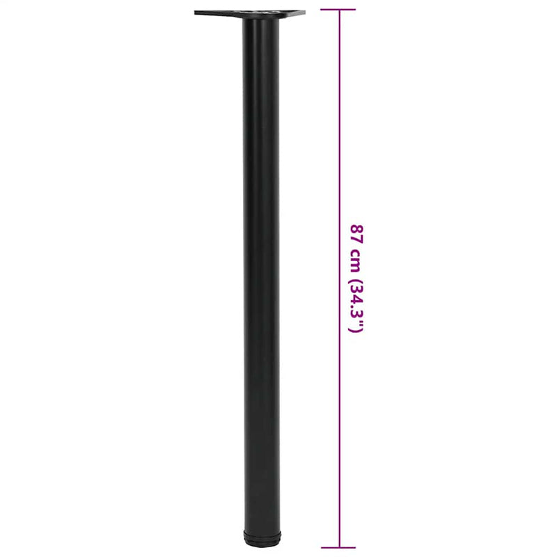 4 db állítható magasságú fekete asztalláb 870 mm