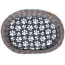 2-szintes fűzfa macskabútor kisállatház/ágy/kaparóoszlop párnával