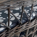 Négyzet alakú fűzfa macskabútor kisállatház/ágy/kaparóoszlop párnával