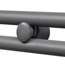 Szürke fürdőszobai egyenes törölközőtartó központi fűtéssel 600x1160mm