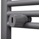 Szürke fürdőszobai egyenes törölközőtartó központi fűtéssel 600x1160mm
