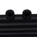 Fekete fürdőszobai egyenes törölközőtartó központi fűtéssel 500x1160mm