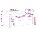 vidaXL 2 személyes fekete műbőr Chesterfield kanapé