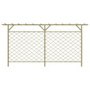 vidaXL kerti rácsos fakerítés pergola tetővel