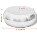 vidaXL ezüstszínű, kalapált alumínium dohányzóasztal