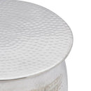 vidaXL ezüstszínű, kalapált alumínium ülőke/kisasztal