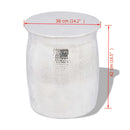 vidaXL ezüstszínű, kalapált alumínium ülőke/kisasztal