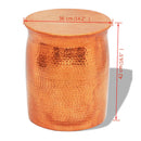 vidaXL rézszínű, kalapált alumínium ülőke/kisasztal