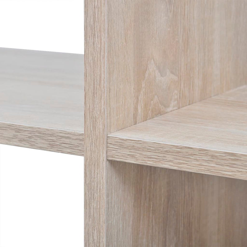 vidaXL tölgyszínű lépcsős könyvespolc/vitrines polc 142 cm