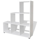 vidaXL fehér lépcső könyvespolc/vitrines polc 107 cm
