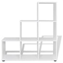 vidaXL fehér lépcső könyvespolc/vitrines polc 107 cm