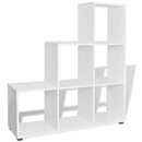 vidaXL fehér lépcső könyvespolc/vitrines polc 107 cm