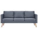 vidaXL sötétszürke 2 személyes és 3 személyes szövet kanapészett