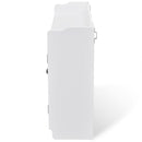 Fehér MDF fali könyvpolc/DVD/pohár tároló