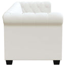 vidaXL 2 személyes és 3 személyes fehér műbőr Chesterfield kanapé