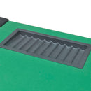 vidaXL 10 személyes, zöld pókerasztal osztó résszel és zsetontálcával